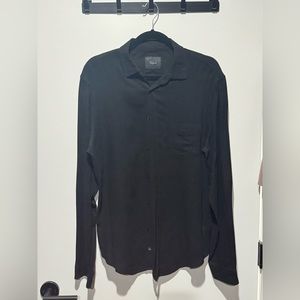 Rails Men’s Black Linen Shirt - Large